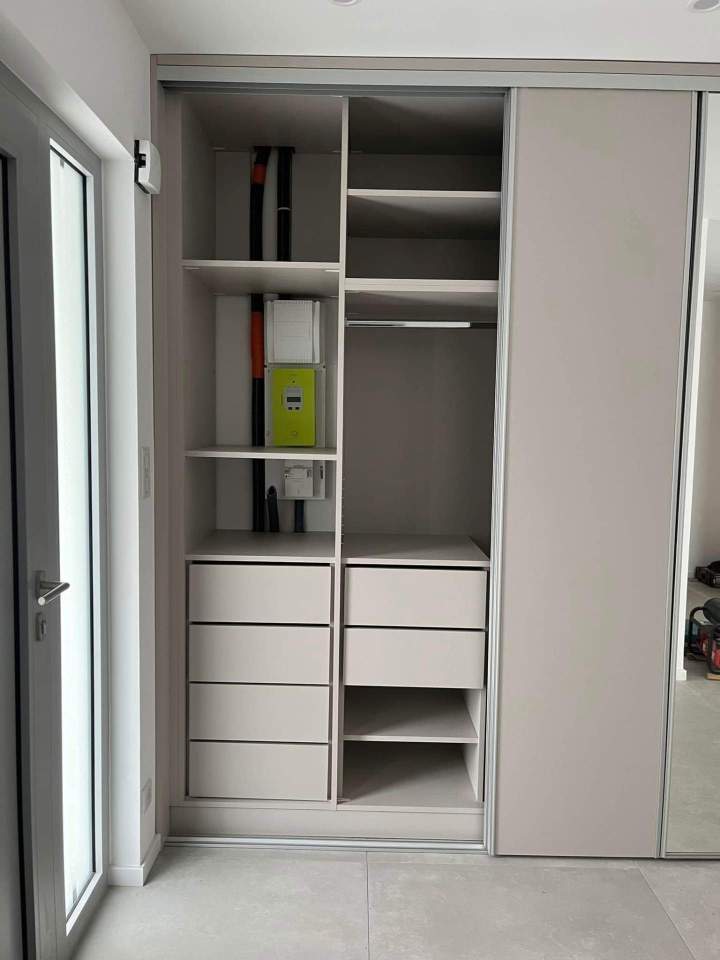 Création meuble rangement chambre à coucher Thann