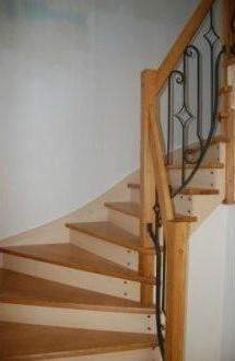 Escalier intérieur design bois métal Thann